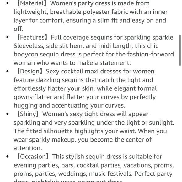 Women's Sexy Halter Sequin Deep V Neck Mini Dress Gold Large - Picture 3 of 3